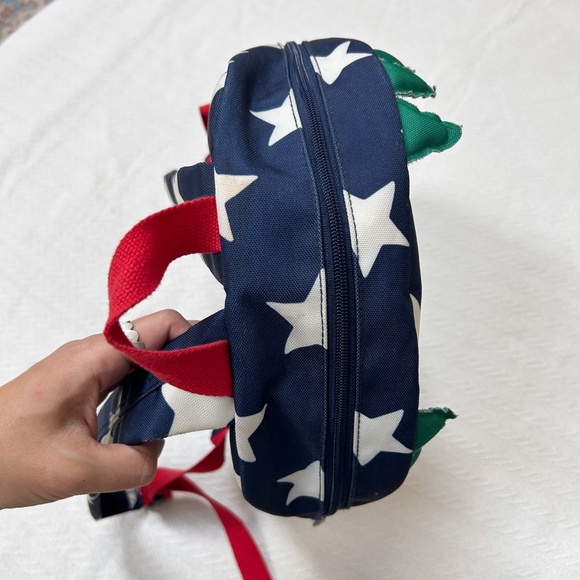 BODEN dragon navy backpack, green white stars - charming, playful, whimsical - Picture 11 of 16